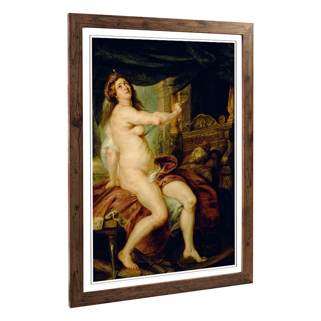 Big Box Art Framed Print of Peter Paul Rubens Sacrificing Dido Design | Wall Art Picture | Home Decor for Kitchen, Living Room, Bedroom, Hallway, Walnut, A2 / 24.5x18 Inch / 62x45cm