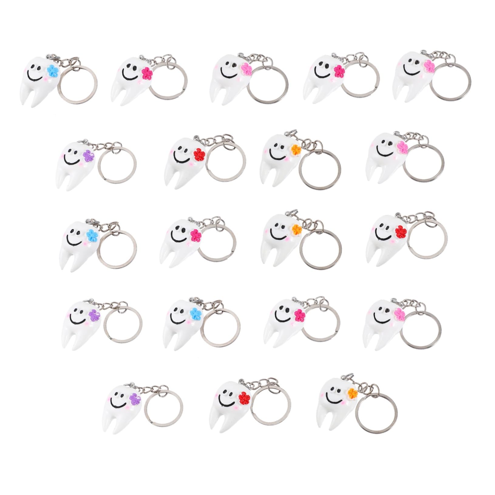 PACKOVE 20pcs Keychain Bithday Hanging Kids Decor Bag Pendant Keychains Chain Bulk Keychains for Women Kids Toy Metal Keychain Resin Handbag Fruit Office