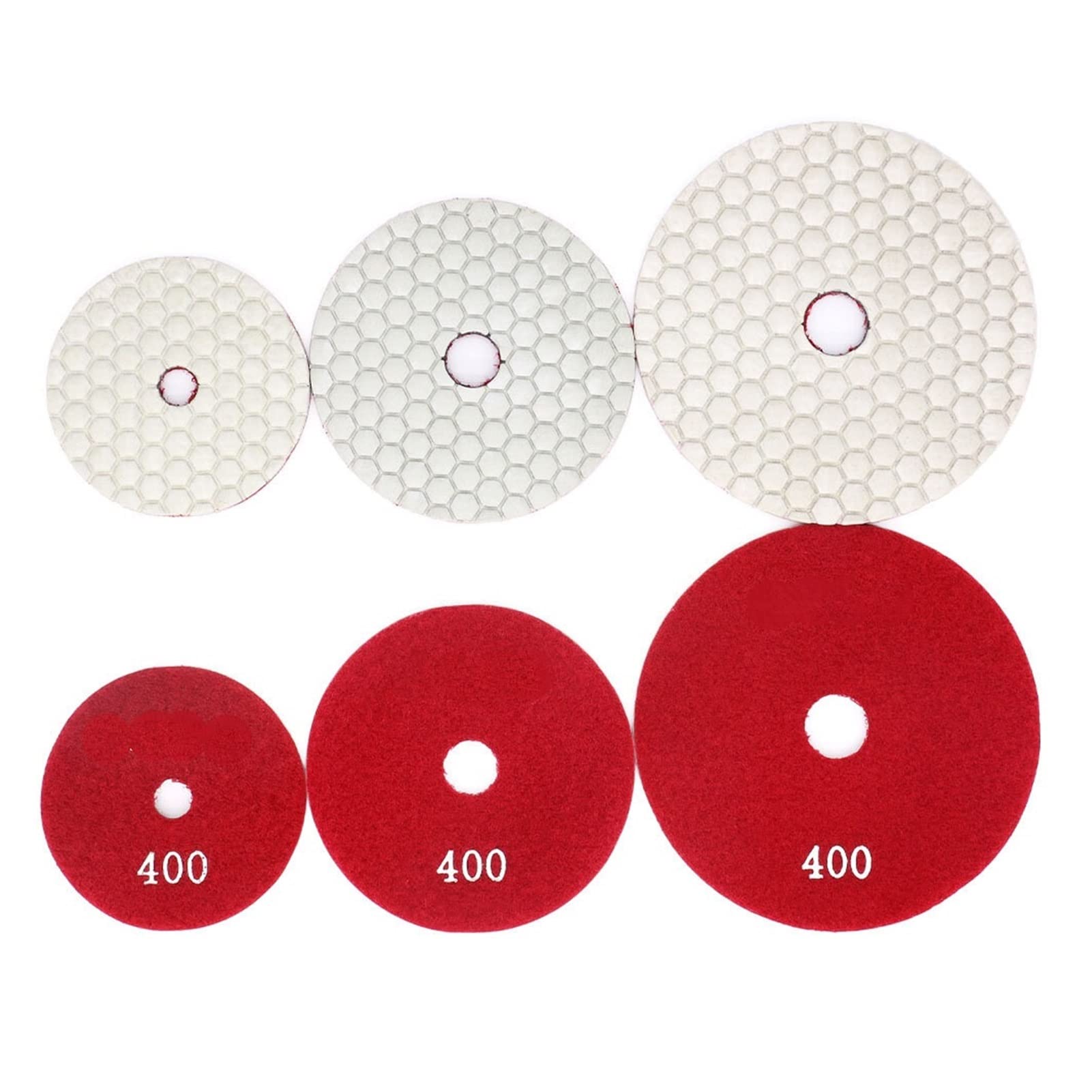 CAREG Rueda de pulido seco de disco de diamante de 3/4/5 pulgadas con lijado de hormigón de piedra de piedra de molinillo de mármol 80/100/125 mm Durable ( Size : 100 , Color : 10 PCS_4 INCHES )
