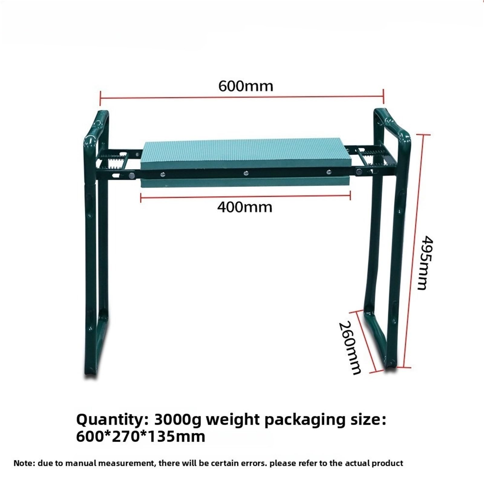 Inginocchiatoio da Giardino Addensato Cuscino for Sedile Sgabello Pieghevole Portatile in Ginocchio Borsa di stoccaggio Oxford per diserbare nel Giardino