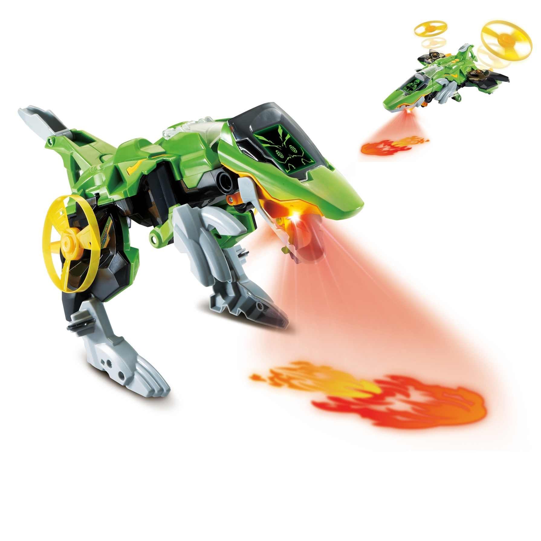 VTech Switch&Go Dinos Rotor el tericinosaurio avión de Combate | Dinosaurio Preescolar transformable para niños +3 años | Versión ESP