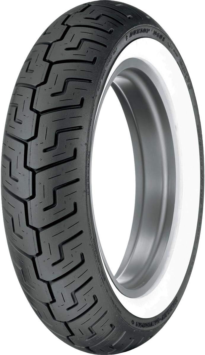 Dunlop D401 Rear Motorcycle Tire 150/80B-16 (71H) Wide White Wall - Fits: Harley-Davidson CVO Dyna Wide Glide FXDWGSE 2002