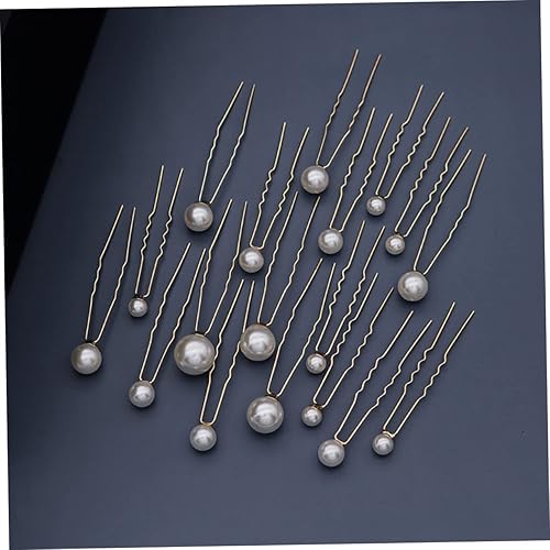Miniatura 6 de Juego de 18 horquillas para el pelo de perlas de boda, adorno de cabeza de dama de honor para boda, mezcla de pines decorativos