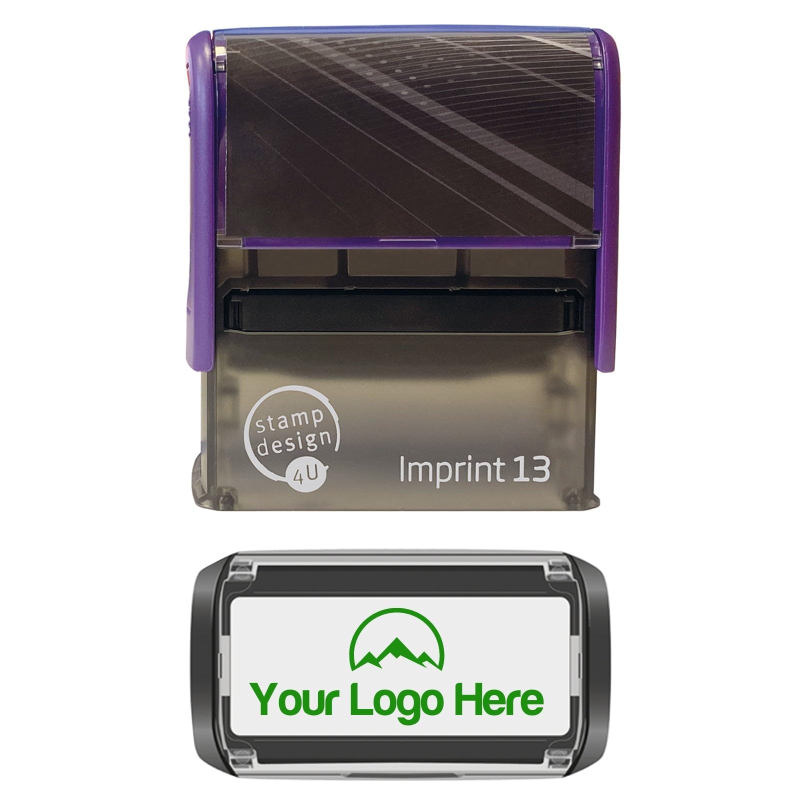 Personalised Logo Rubber Stamp Self Inking- SD4U Imprint 13 58 x 22mm - Logo Stamp
