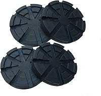 Vista 4 de 4 piezas almohadillas de gato elevador para auto, almohadillas redondas de brazo de goma resistente aptas para elevador de auto camión grúa (A)