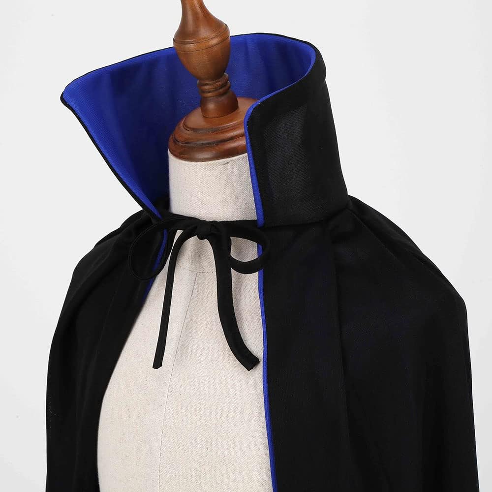 yolsun Black&Red Reversible Cape for Adult, Halloween Costume Witch Vampire Cape Costume