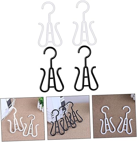 Miniatura 4 de Zerodeko 4 piezas de gancho de zapatilla de plástico blanco estante audaz