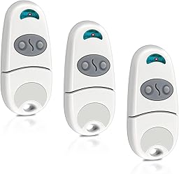 3PCS Telecommande Portail, 433,92 MHz Telecommande Porte de Garage pour, Télécommande de Portail Universelle Compatible avec 433,92 MHz EV, EE, NA, 2 Canaux