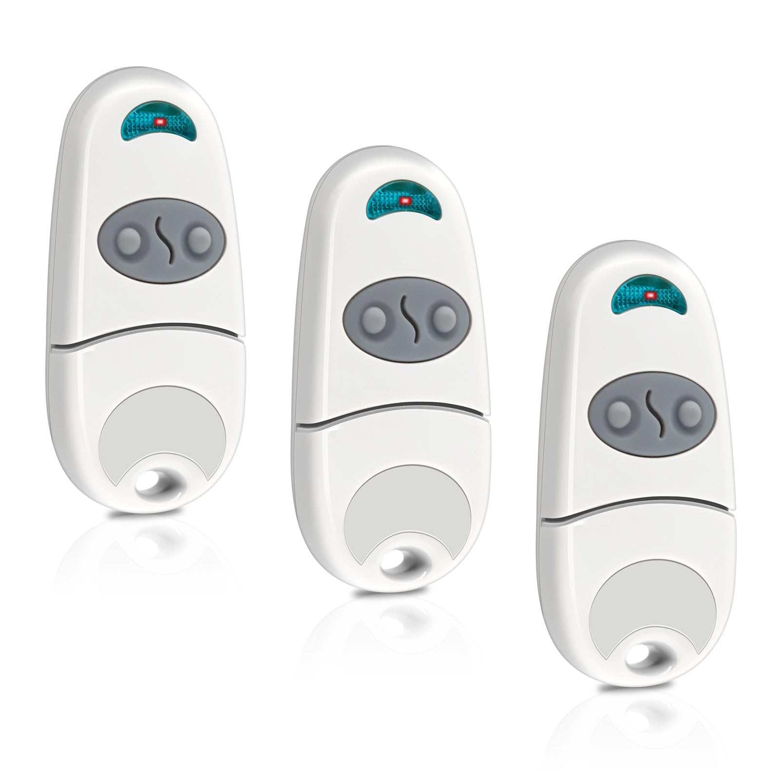 3PCS Telecommande Portail, 433,92 MHz Telecommande Porte de Garage pour, Télécommande de Portail Universelle Compatible avec 433,92 MHz EV, EE, NA, 2 Canaux