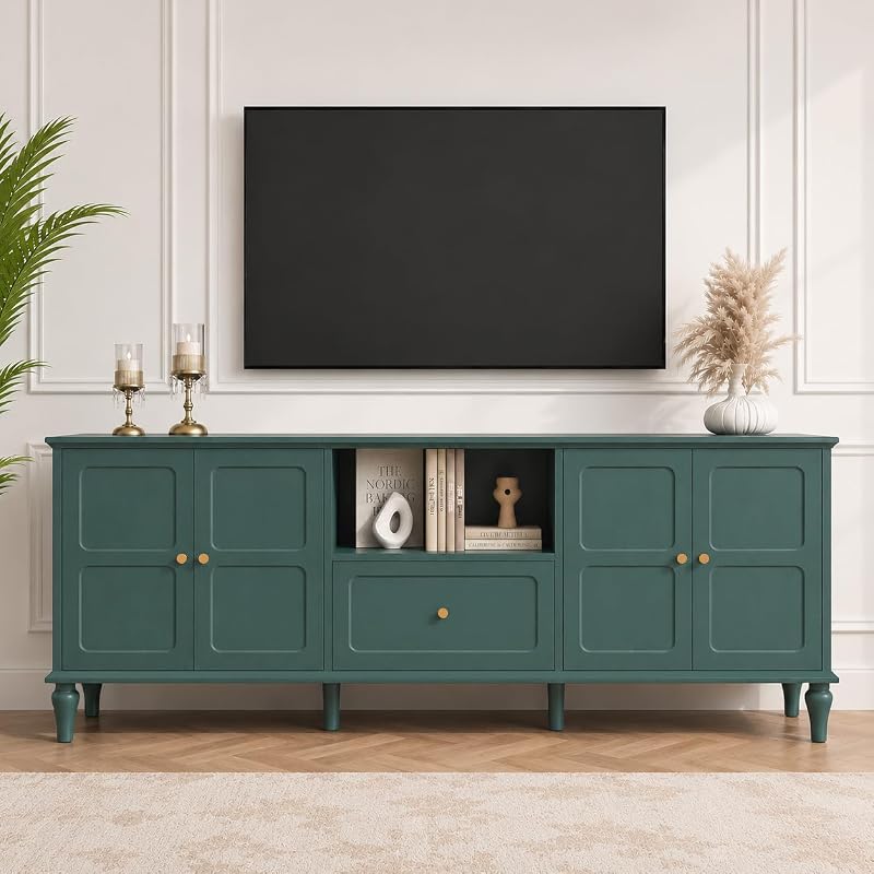ARTPOWER 67" Mid-Century Modern TV Stand for TVs Up to 75 Inches, Green