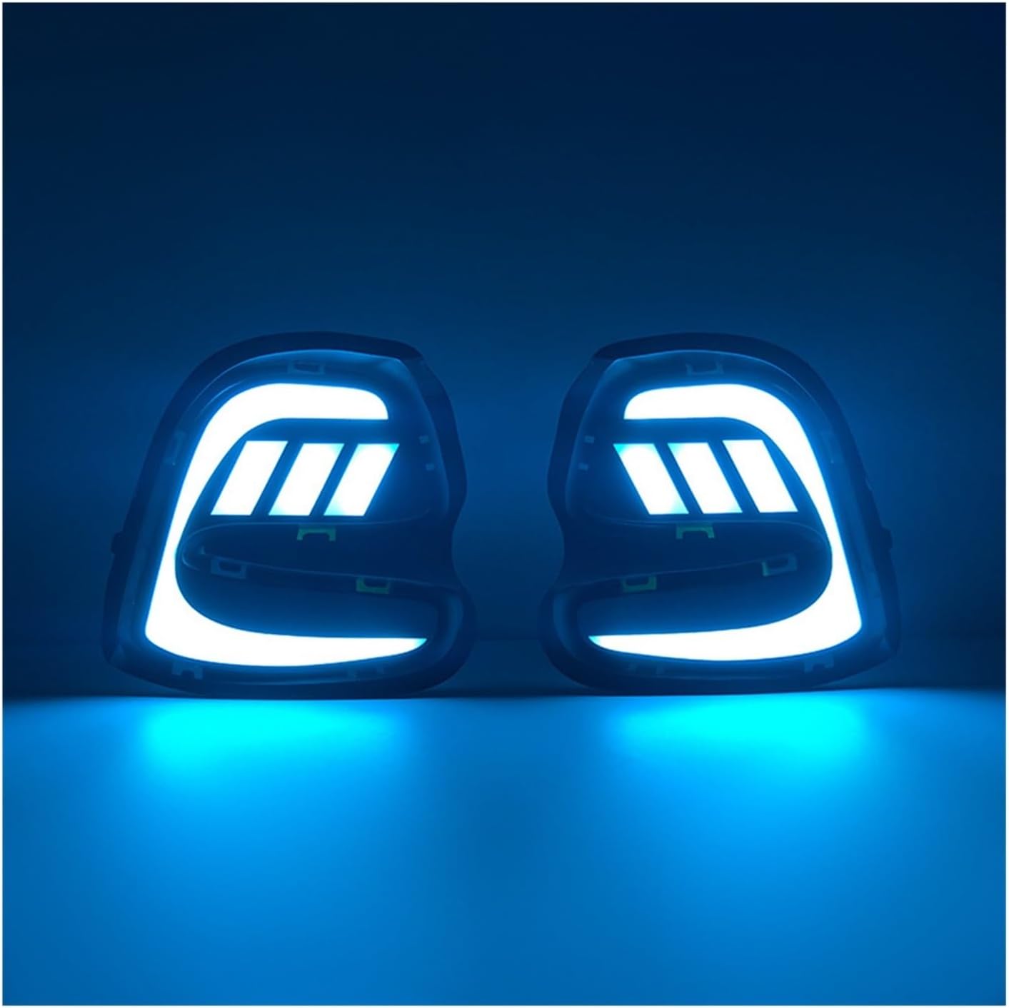 Pair LED DRL Fog Light Bezels For Chevrolet Cruze Daytime Running Lamp Covers With Dynamic Sequential Turn Signals