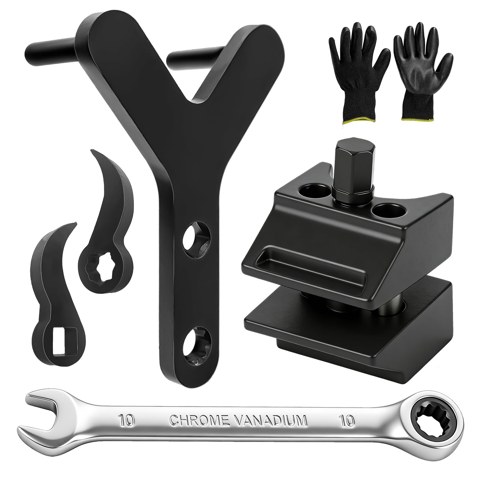 Kit Outillage Mecanique Auto 6 Pièces, Separateur de Piece pour Arrache Rotule de Suspension, Arrache Roulement, Biellette Direction, Rotule Axiale pour Réparation de Voiture et Camion