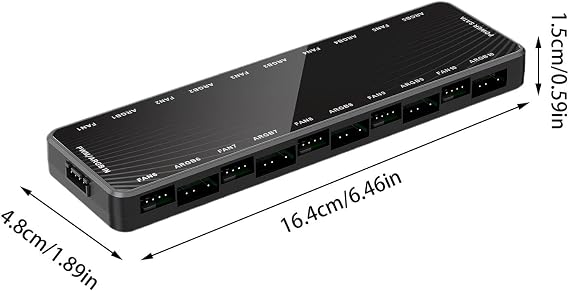 Argb Pwmファンハブ、コンピューターargb Pwmファンスプリッター、コントローラー付きpcファンハブ、argbファンハブスプリッター、pwm