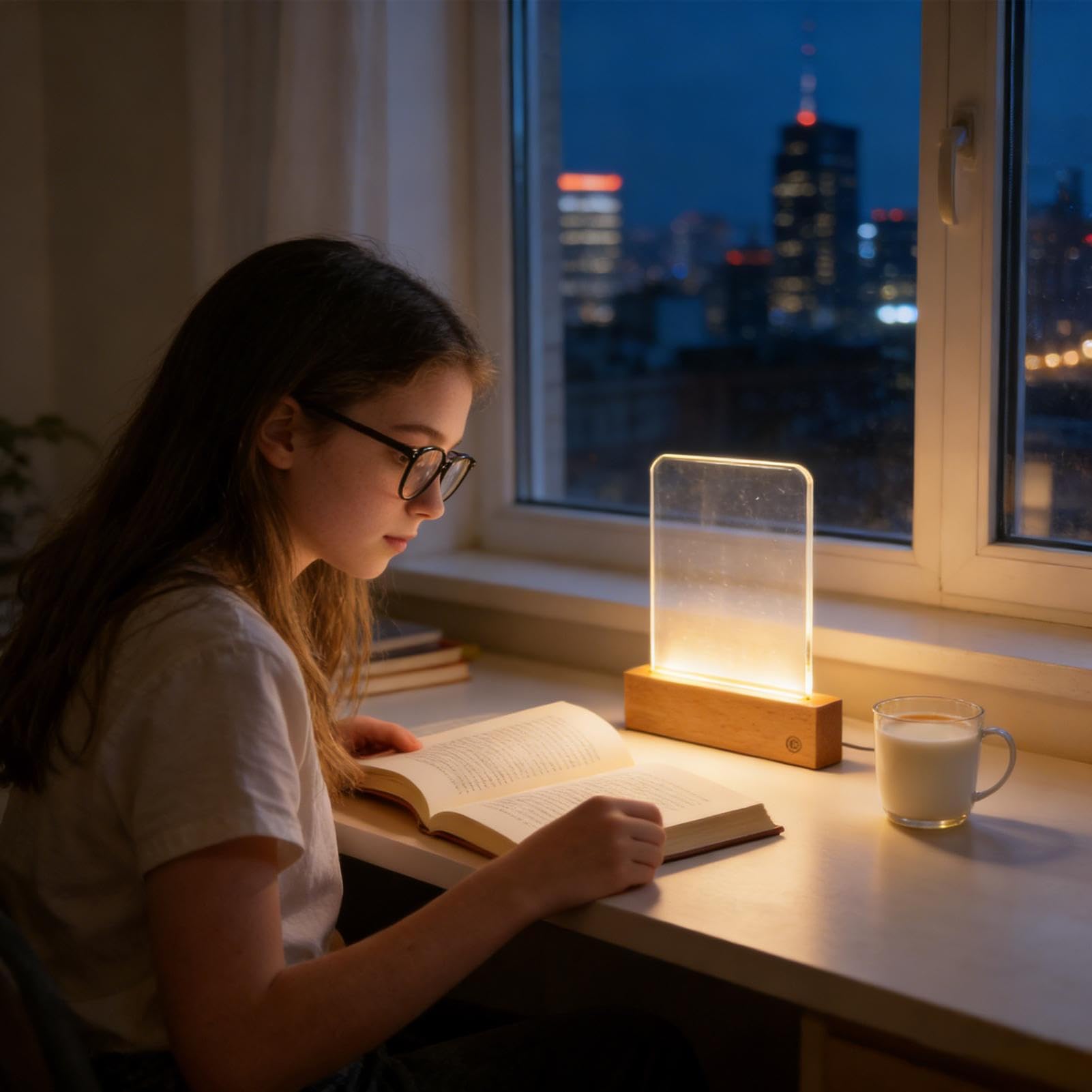 Luz de Libro Plana Recargable Lámpara Inteligente Recargable de 3 Colores | Luz para Libros LED Regulable y Doodleable para Cama para Hombres y Mujeres para Estudiar en la Cama y para