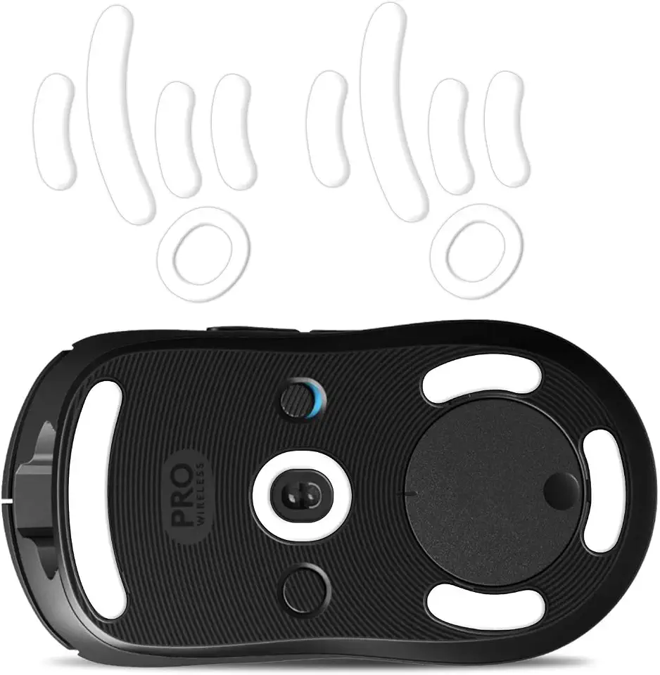2 Sets Mouse Feet Skates ICE Curved Edges Replacement Superlight Pads Smooth for Logitech G Pro Wireless Gaming Mouse Thicker and Sturdier Upgrade