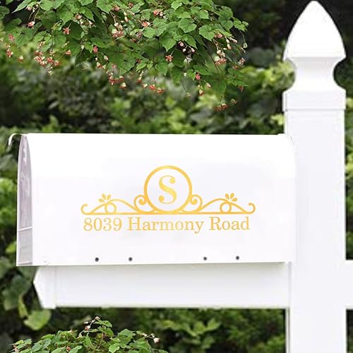 Miniatura 5 de Calcomanía personalizada de números de buzón, letreros de dirección de calle, calcomanías reflectantes de vinilo para buzón de correo, para buzón