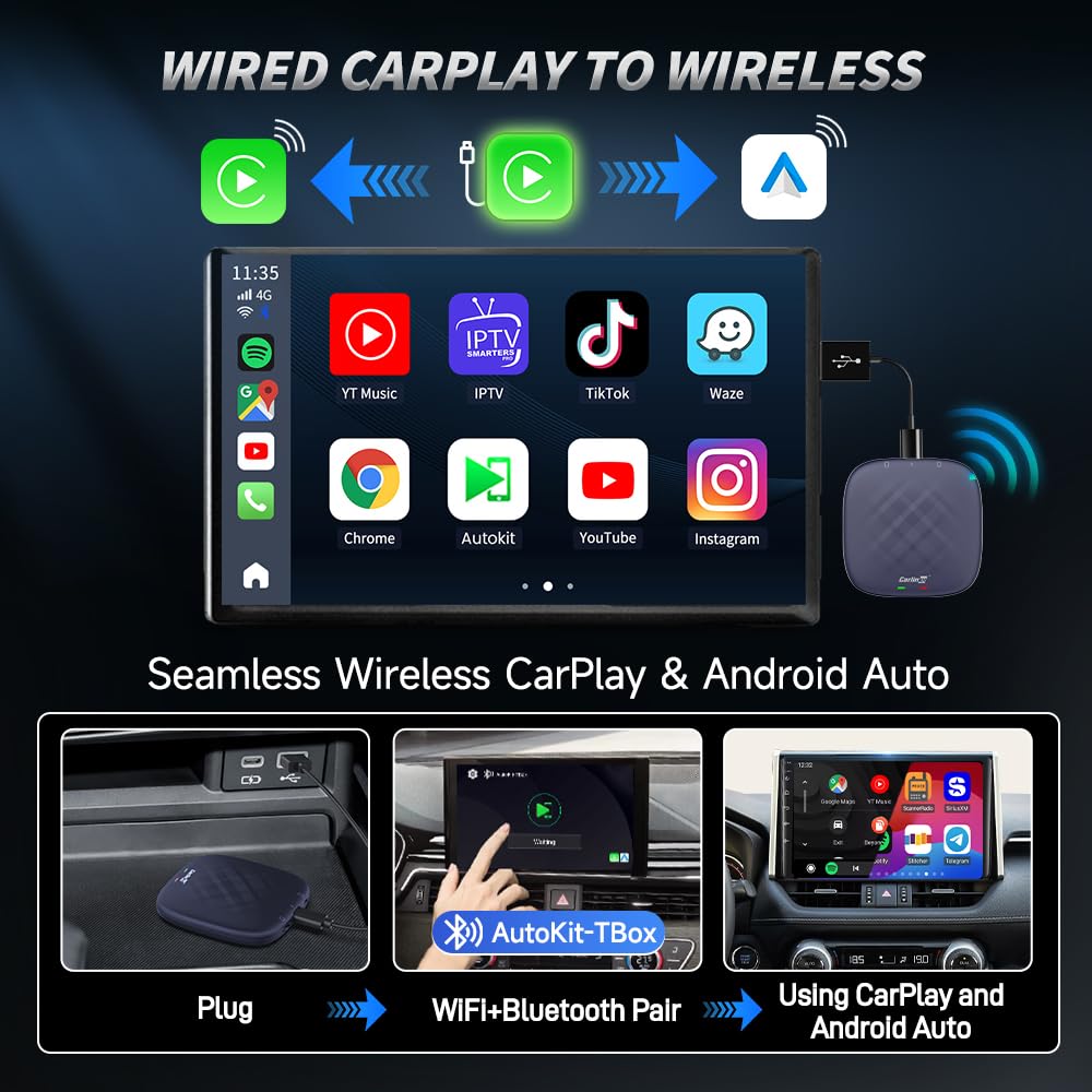 Amazon.com: CarlinKit CarPlay Ai Box Magic Box Android 13.0 System
