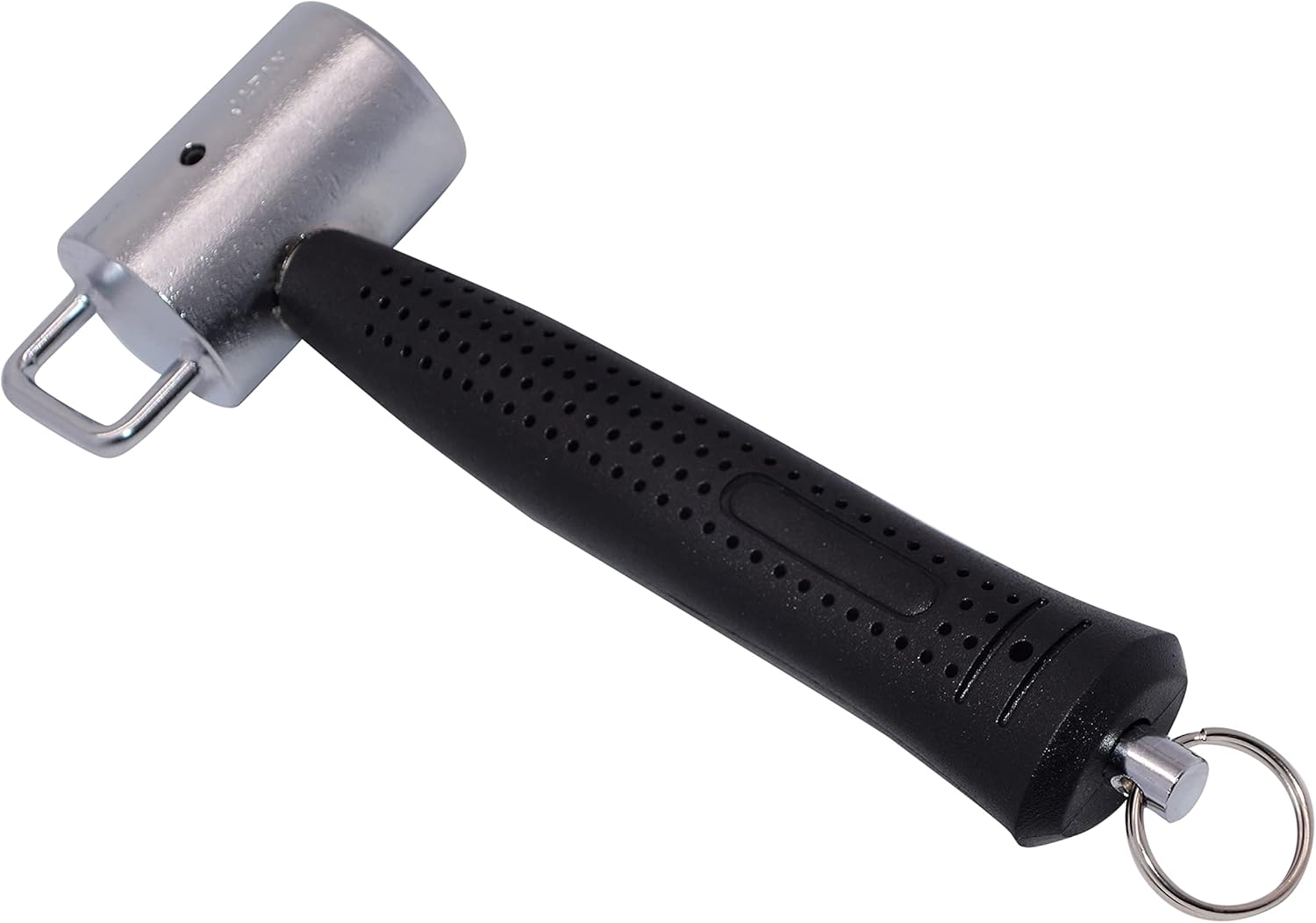 KAKUI S-44 Scaffolding Hammer Short, Safety Ring Included, Carabiner Tool Insert, One-Touch Removal Type, Hammer Head, Φ1.7 inches (44 mm), Silver, Black