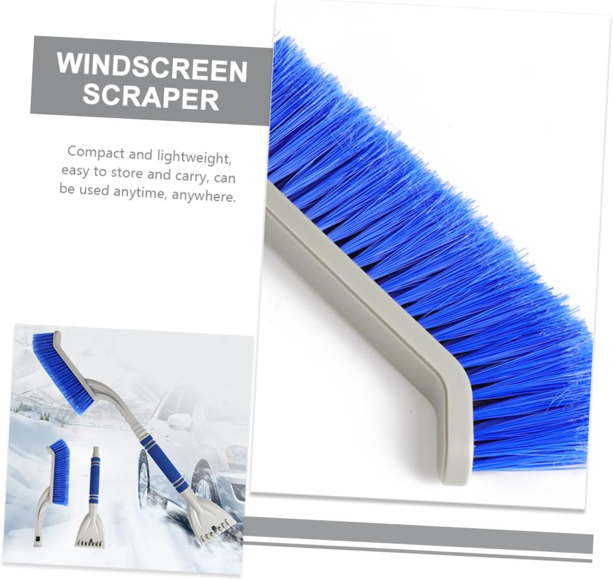 MERRYHAPY Snow Scoop for Truck Multi-Function Car Scraper Ice Scraper for Car Windshield Snow Brush Shovel Supply