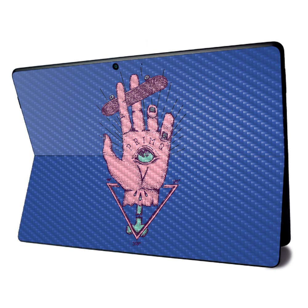 MightySkins Carbon Fiber Skin for Microsoft Surface Pro X - God of Skate | Textured Carbon Fiber Finish | Easy to Apply, Remove, and Change Styles | Made in The USA