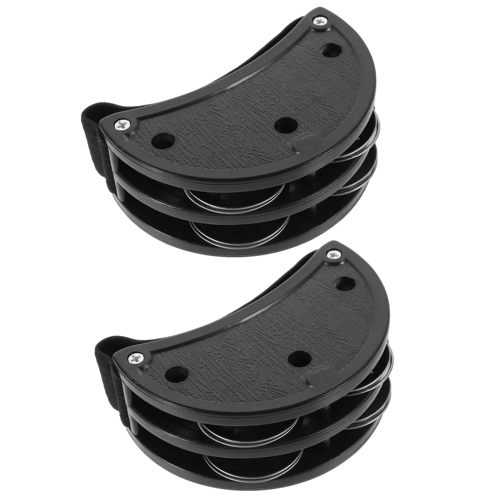 2 pezzi di tamburello a pedale, campane a percussione, in plastica e metallo, accessori for strumenti musicali for adulti per Spettacoli