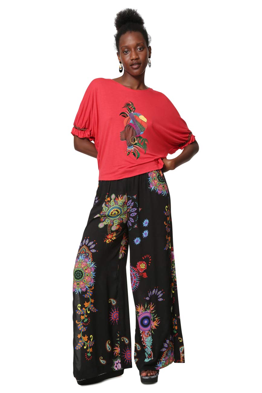 DesigualWomen's Kahua Puff Arm African Woman Top