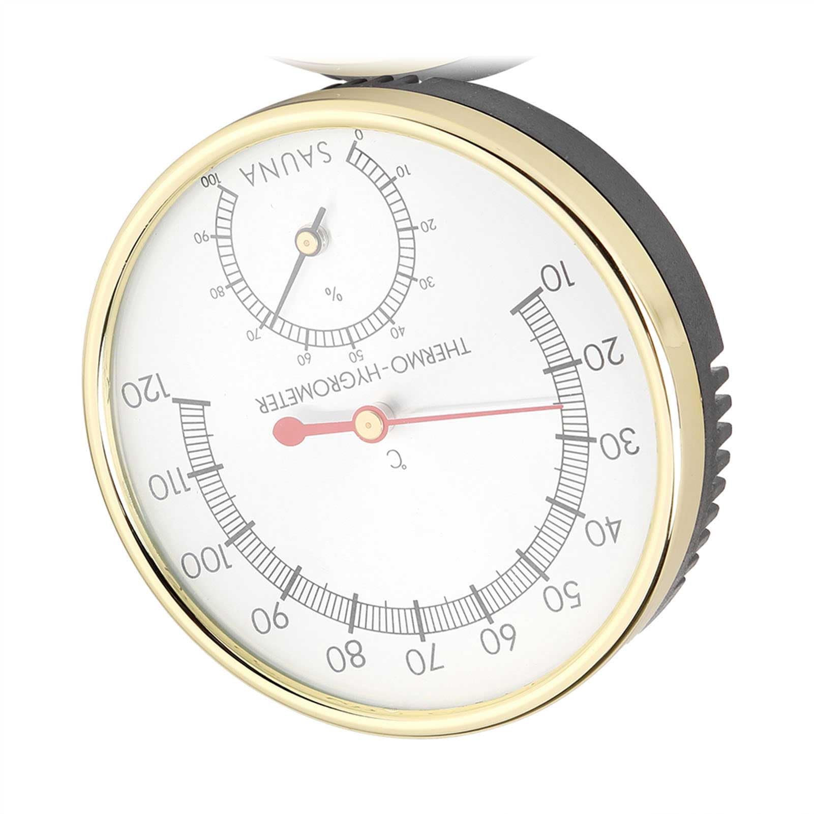 Ftvogue Gold Metal Dial Sauna, Thermometers Outdoor Thermometers Thermometer Hygrometer Indoor Hygro-Thermometer Weather Thermometer