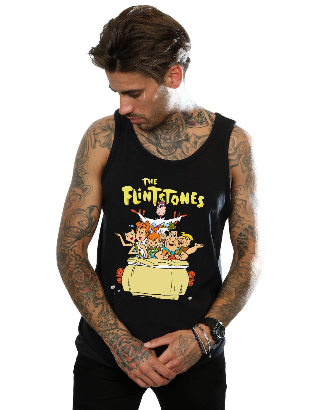 Absolute Cult Men's Black The Flintstones The The Ride Vest XX-Large