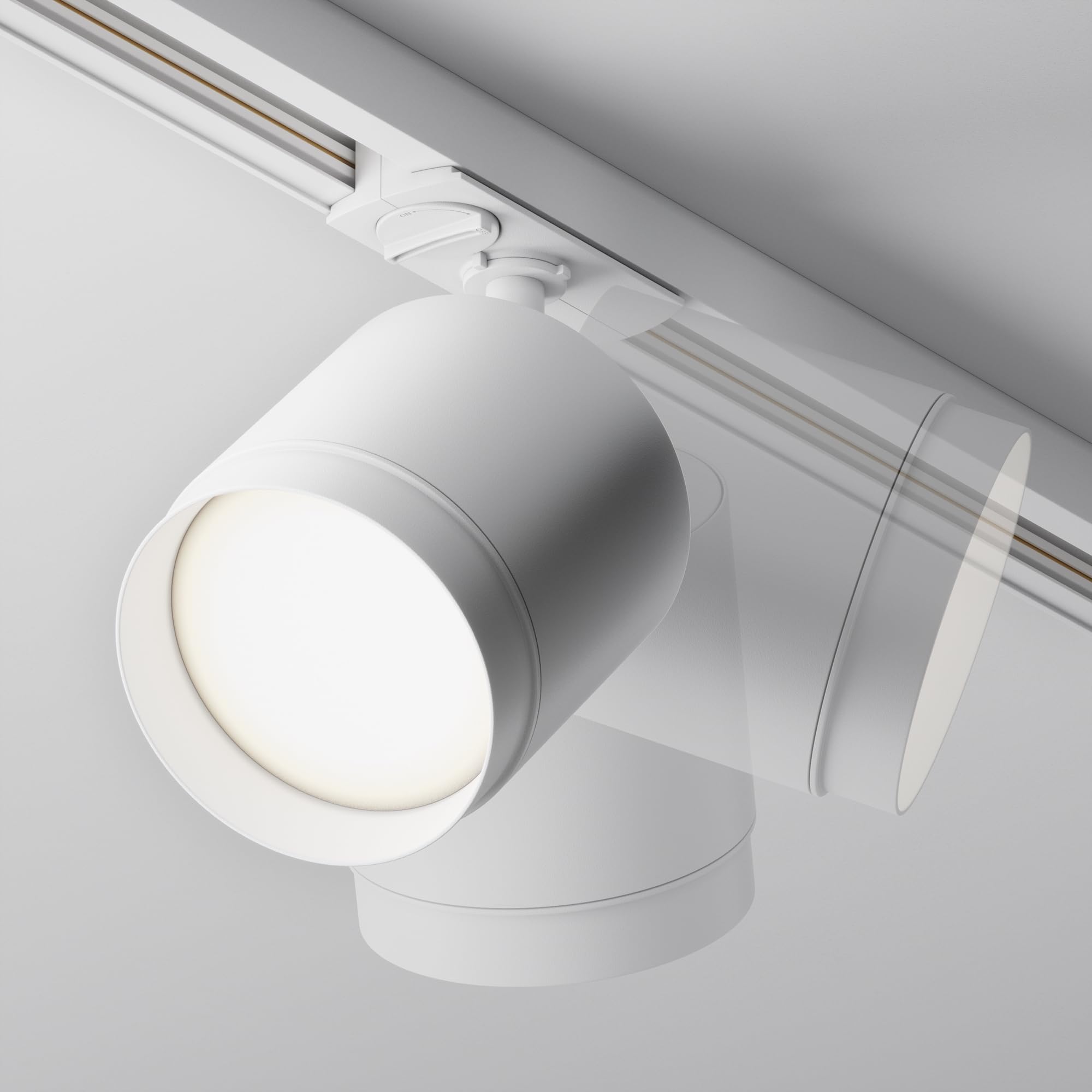 Maytoni Moderne Strahler für einphasiges Stromschienensystem UNITY Polar 1x GX53 excl. Weiß aus Aluminum und Kunststoff Energieeffizient 15W für Küche, Schlafzimmer, Wohnzimmer, Esszimmer, Lobby
