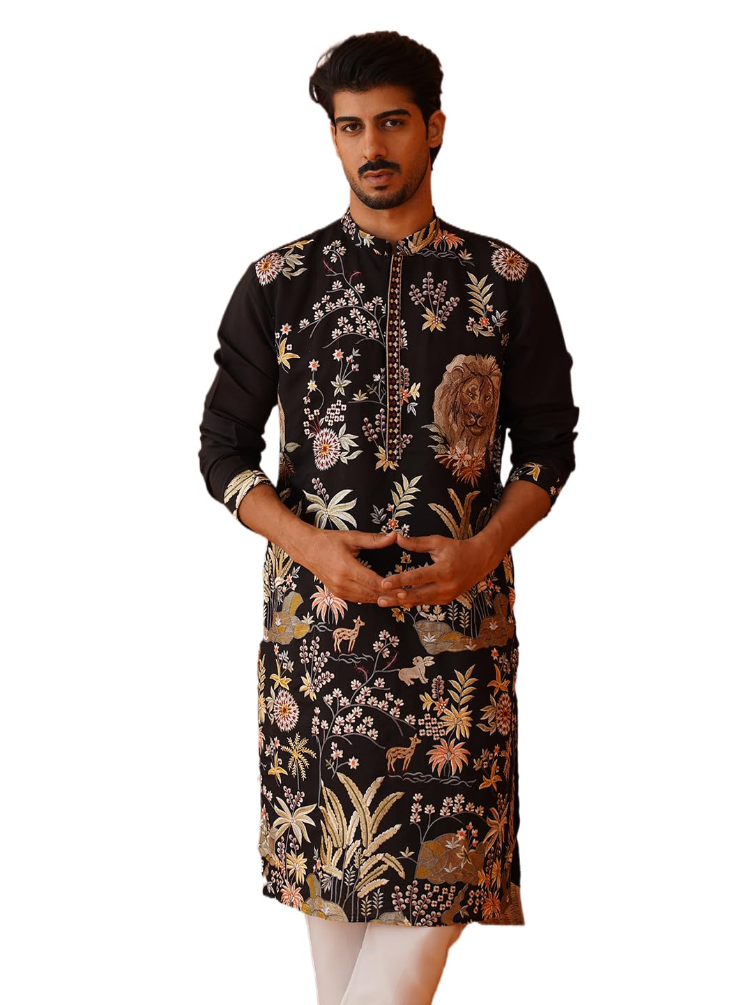 jompers Floral Embroidered and Sequins Kurta Set-picture-33
