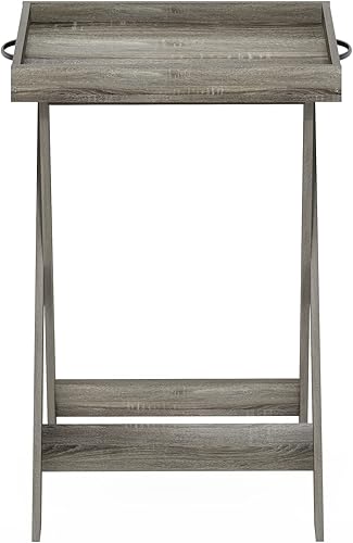 Miniatura 7 de Furinno Mesa clásica con bandeja extraíble, roble francés