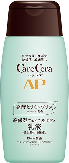 ケアセラ(CareCera) ロート製薬 ケアセラ APフェイス&ボディ乳液 セラミドプラス×7種の天然型セラミド配合 無香料 肌荒れを繰り返す乾燥肌用 200mL 単品 200ml