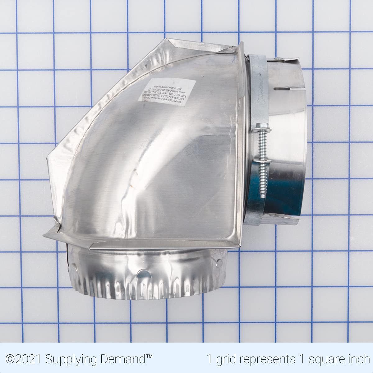 Supplying Demand 60631 4396006 Clothes Dryer 4 Inch Aluminum 90 Degree Close Elbow Vent Connector