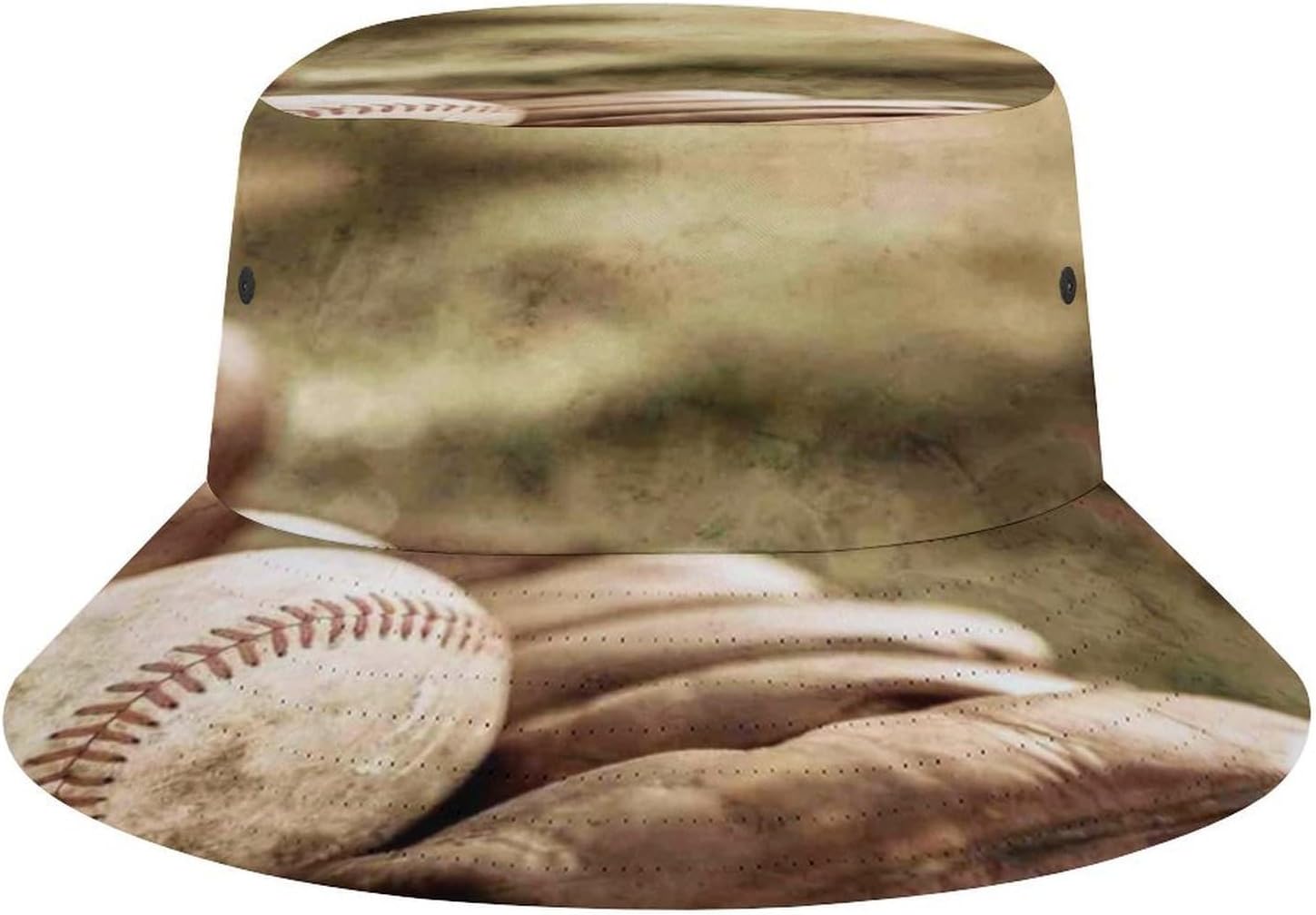 Retro BaseballBucket Hat for Women Men Novelty Sun Hats Fishermans Cap Outdoor Summer Travel Beach Caps