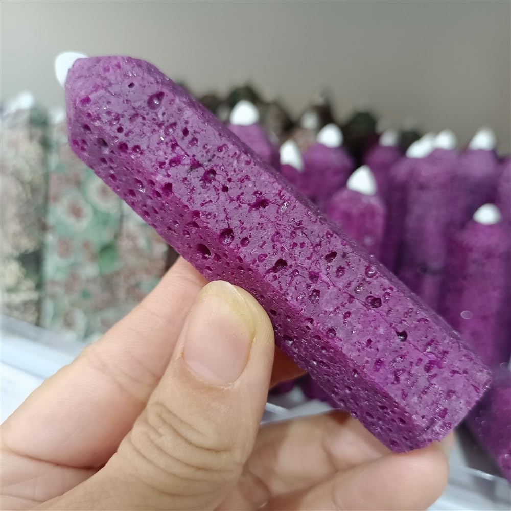 KJEBVHIRS Red Gem Small Crystal Column Ore Home Office Decoration Crafts Gifts Ornaments Ornaments (Size : 3pcs)
