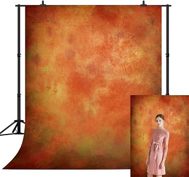 5X7FT Photo Backdrop Photography Studio Background Orange Gradient Personality Backdrop for Newborn Baby Child Adult Portrait Mannequin Products Retro Art Lava Color Portrait Backdrop SCO179A