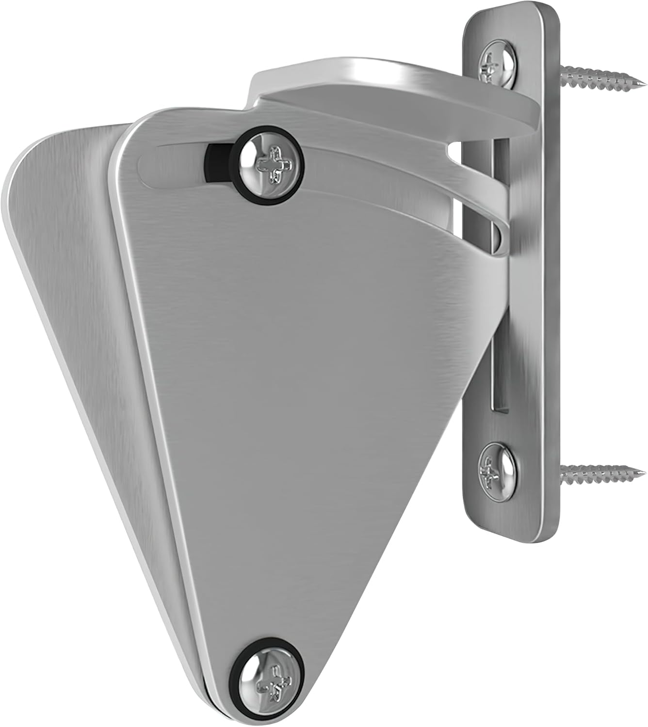 WINSOON Barn Door Lock Hardware Stainless Steel Sliding Privacy Latch for Closet Shed Pocket Doors Wood Gates –Brushed Nickel