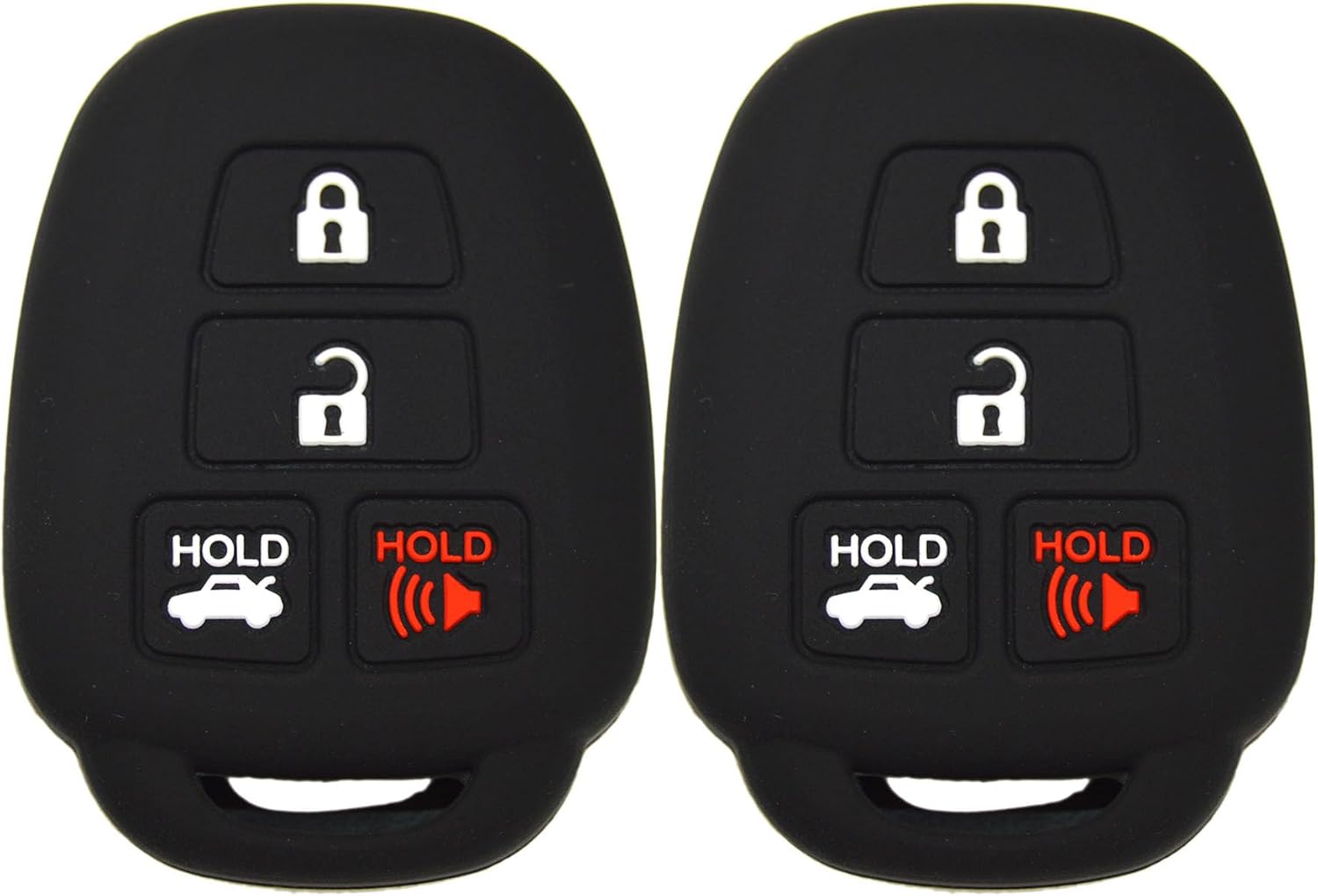 Silicone 4 Buttons Key Fob Cover Protector for Toyota Camry SE LE Avalon Corolla RAV4 Venza Highlander Sequoia Tacoma Tundra Traditional Key Old