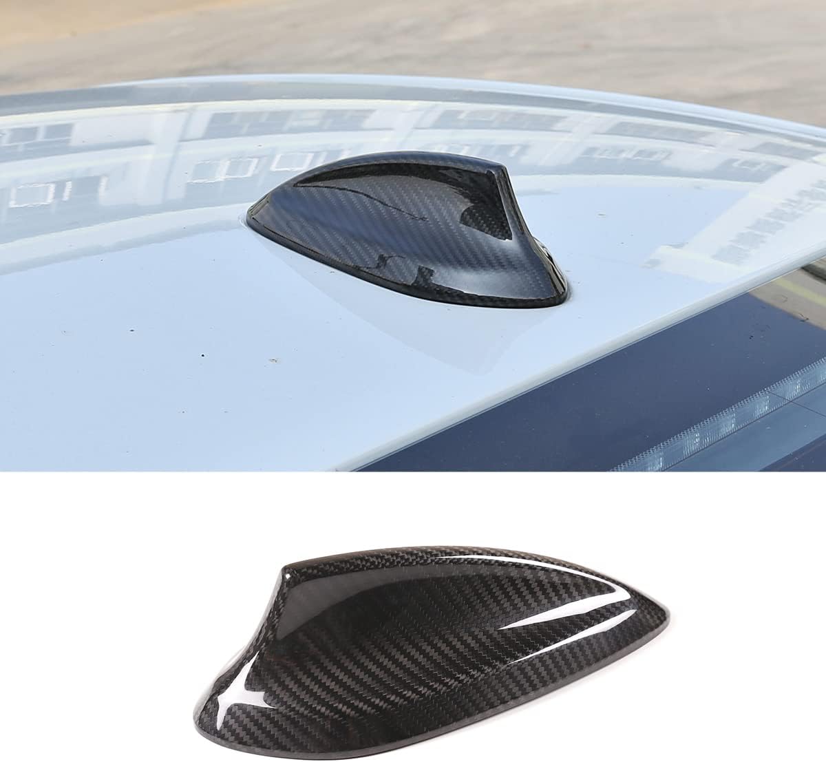 Fit for BMW F22 F87 F30 F35 F80 G20 F32 F36 F82 G30 G38 F90 Real Carbon Fiber Shark Fin Antenna Cover Radio Signal Base Cover Car Exterior Accessories