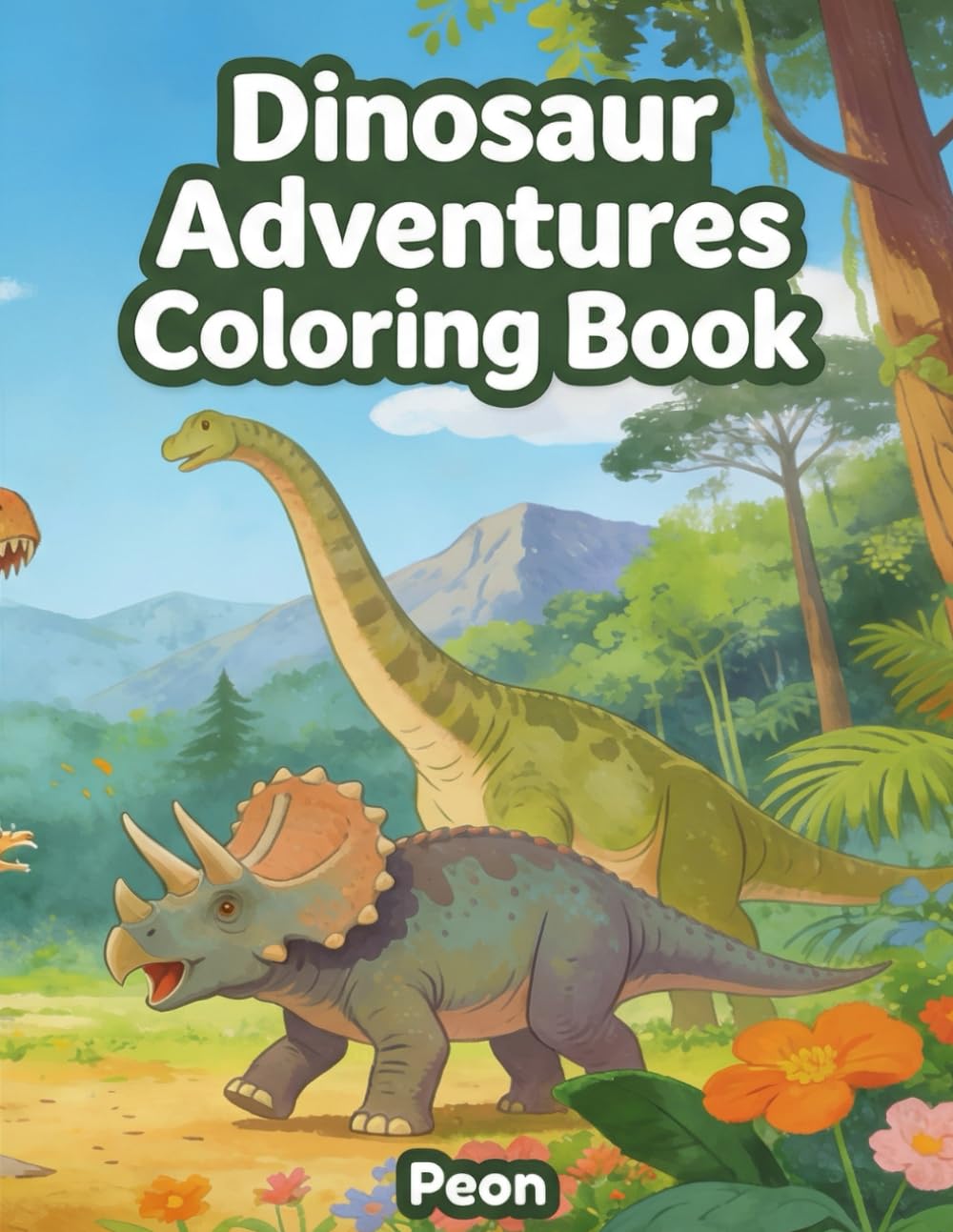 Dinosaur Adventures Coloring Book: This coloring book is packed with exciting dinosaur illustrations designed to spark creativity, imagination, and relaxation.