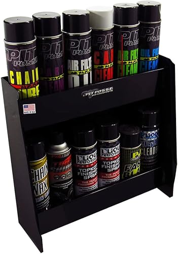 Pit Posse 604 estante de almacenamiento, montaje de aluminio plateado para gabinete tienda cochera remolque cerrado Nhra accesorios para remolque.