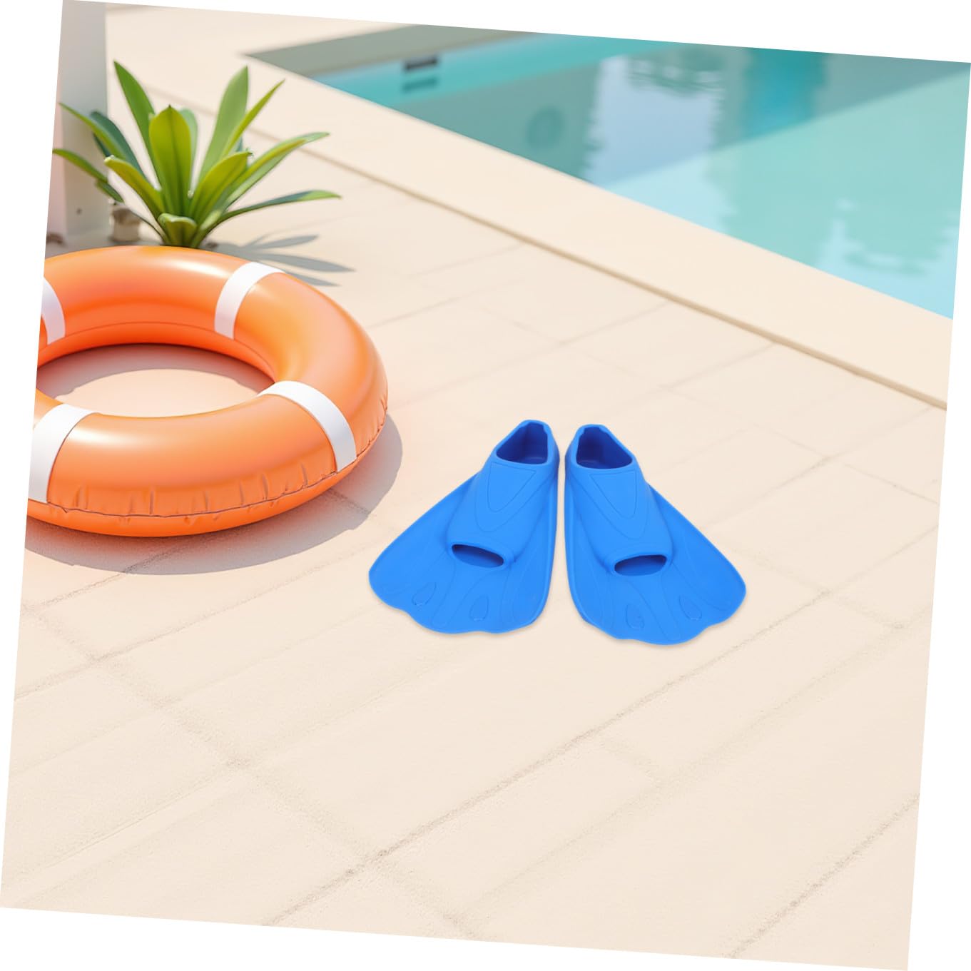 UPKOCH Pinne da Nuoto Xs30-32 Corte e Leggere in Silicone per Ragazzi Blu per Allenamento in Piscina e Viaggio