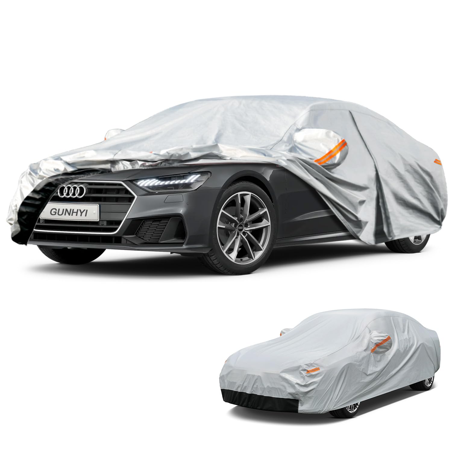 GUNHYI 6 Layer Car Cover Custom Fit Audi A7 Sportback (2010-2026) Waterproof All Weather, Heavy Duty Outdoor Snow Sun Rain Uv Protection (Ships from US Warehouse, Delivery 3-8 Days)
