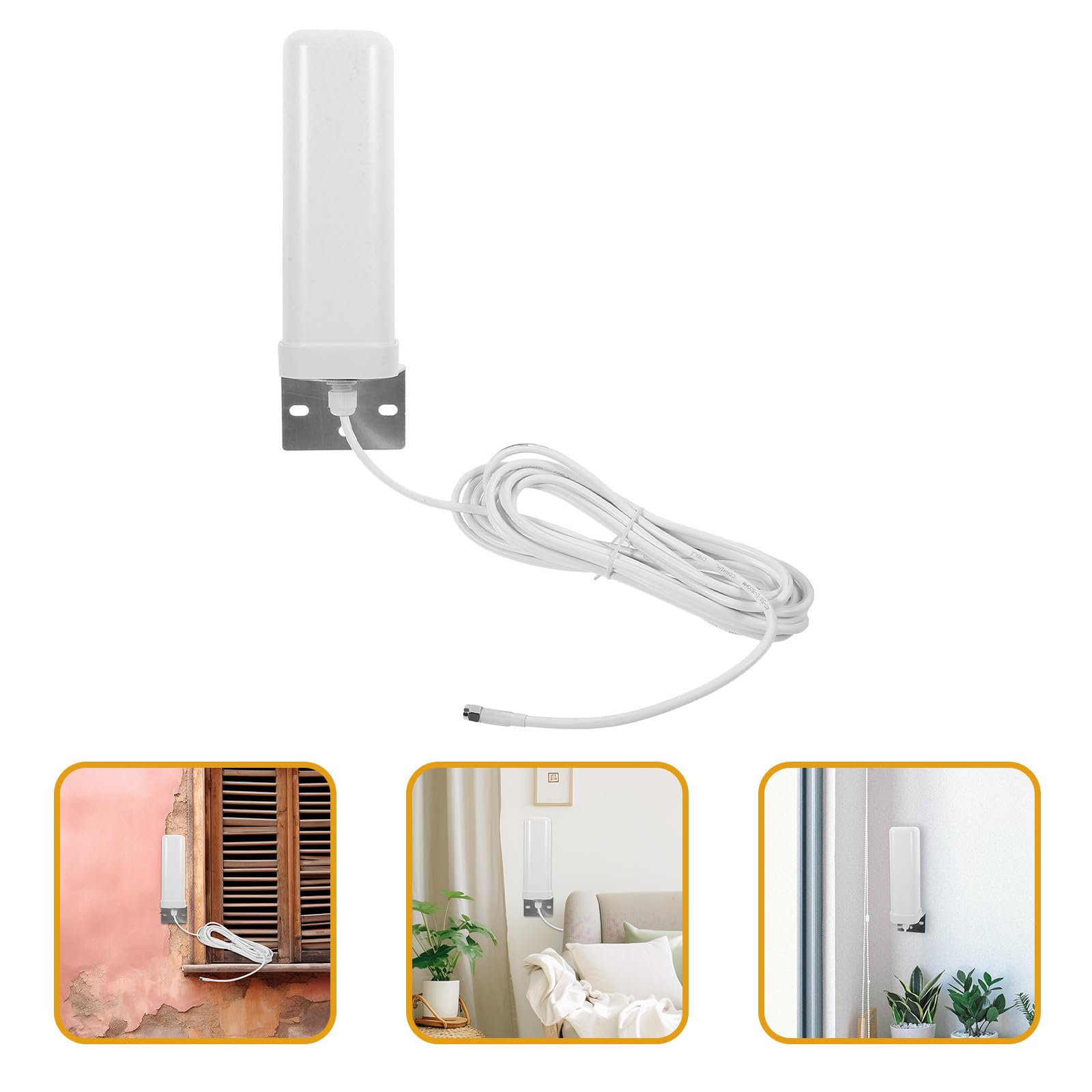 LALAFINA Antenna Omnidirezionale da Esterno per Potenziamento Segnale 16-18dbi in Metallo e Plastica per Router e Modem Outdoor