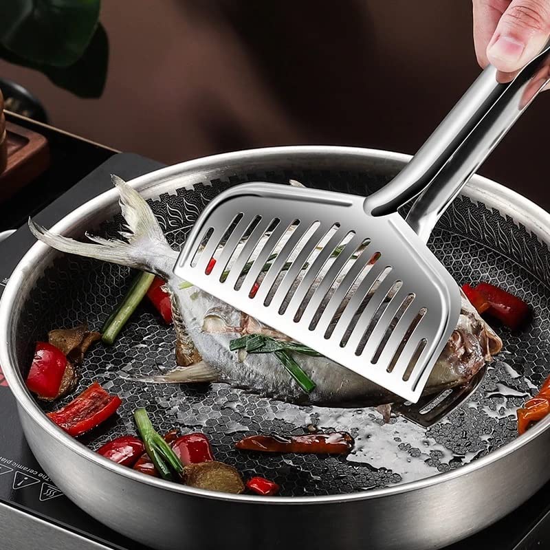 ACiyD Küchenzange Grillzange Edelstahl Haushaltszange Bratfisch Gegrillte Fischzange Steak Bratzange Küchenwerkzeuge Grillzange (Color : A) (A)