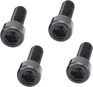 Stojak na butelki rowerowe 4 Sztuk Butelka Butelka Cage Śruby Uchwyt Śruby Sześciowe Socket Socks Aluminium Akcesoria rowerowe 7 kolorów Łatwy w instalacji i trwały (Color : Black)