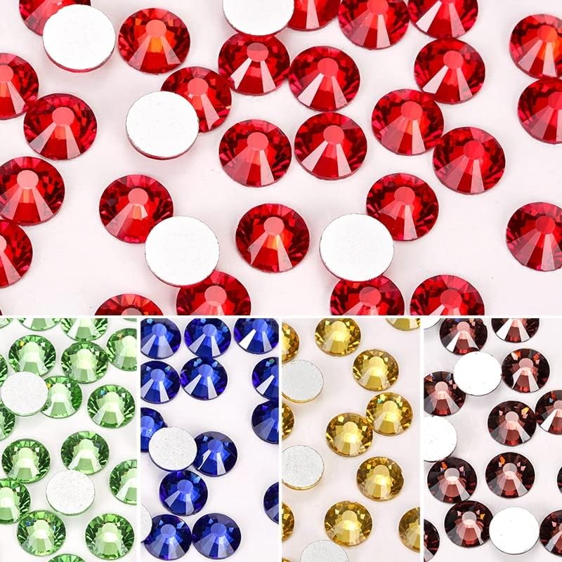 Ss50 10Mm Colors Crystal Better Non Hotfix Rhinestones,Glass Strass Flatback Rhinestones for Crafts Sewing Fabric Decorations