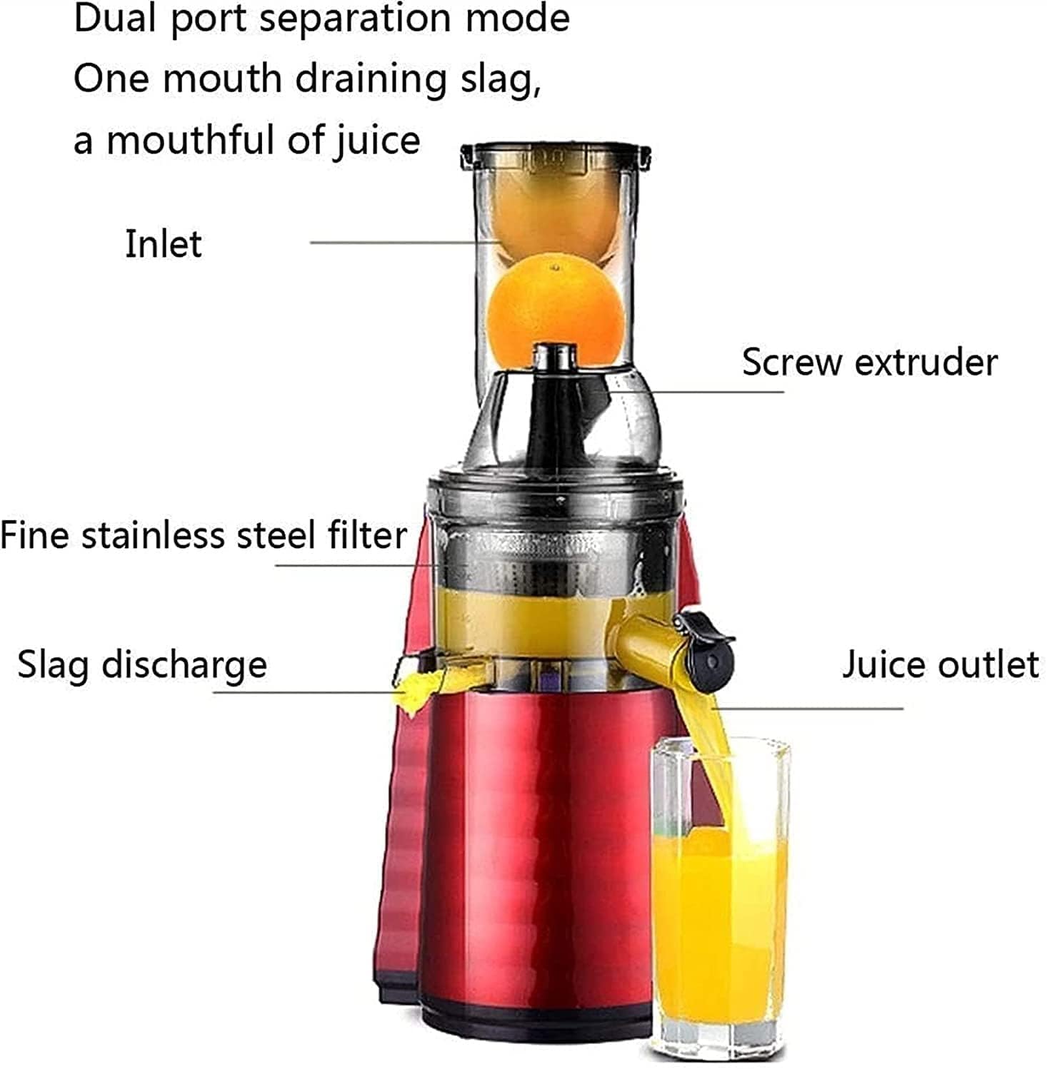 Juice Extractor Juicer Machine with Big Mouth Feed Chute Centrifugal Juicer Machines BPA Free Dishwasher Safe Non-Slip Feet Easy Clean