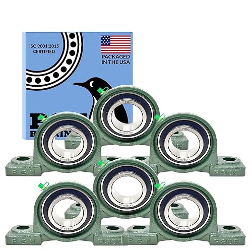 Miniatura 60 de PGN UCP210-32 - Cojinetes de bloque de almohada, 4 rodamientos de acero cromado con diámetro de 2 pulgadas, autoalineación