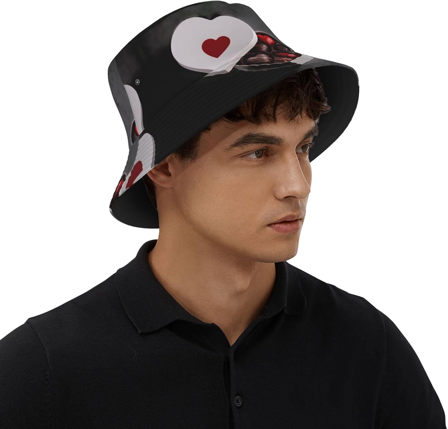 Chocolate Gift Box Prints Summer Outdoor Travel Bucket hat, a Beach Sun hat Suitable for Both Men and Women